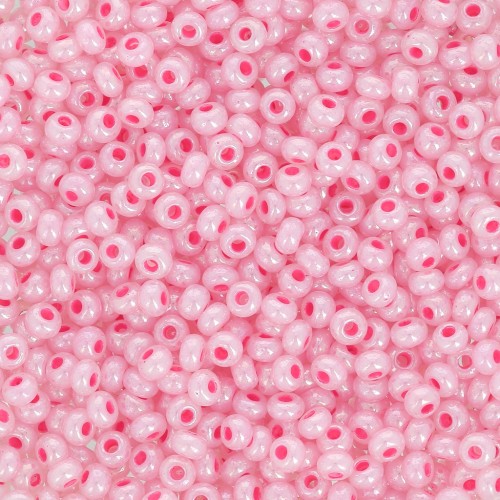 Preciosa Seed Beads 11/0 2 mm - Light Pink with a Pearlescent Finish, 20 g