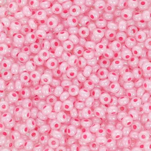 Preciosa Seed Beads 11/0 2 mm - Light Pink with a Pearlescent Finish, 20 g
