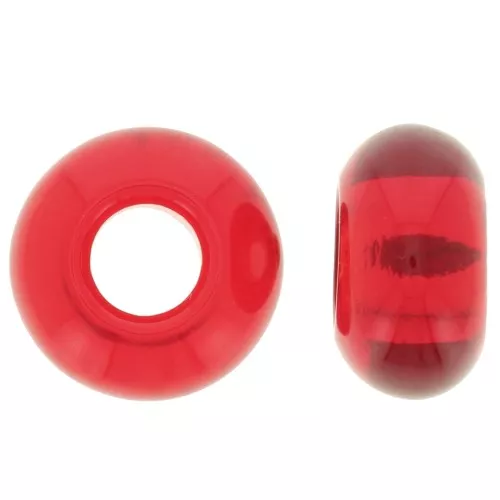 14mm Large hole Donut bead - Siam x10