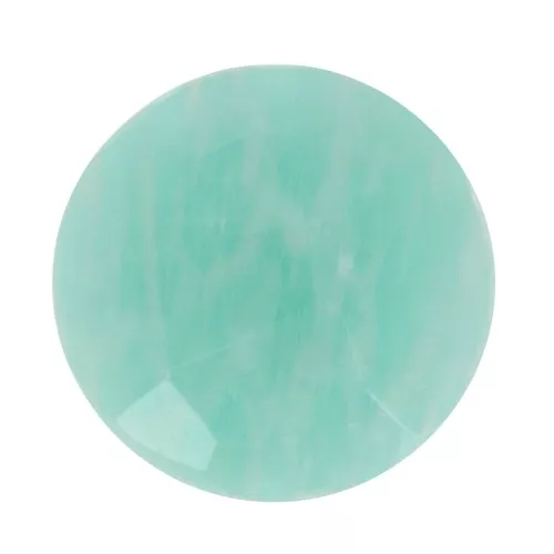 10mm Round faceted gemstone cabochon - Amazonite x1