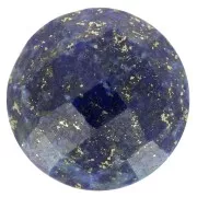 10mm Round faceted gemstone cabochon - Lapis lazuli x1