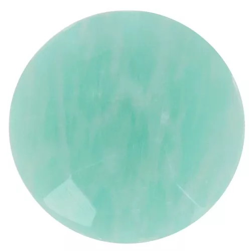 12mm Round faceted gemstone cabochon - Amazonite x1