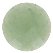 12mm Round faceted gemstone cabochon - Aventurine x1