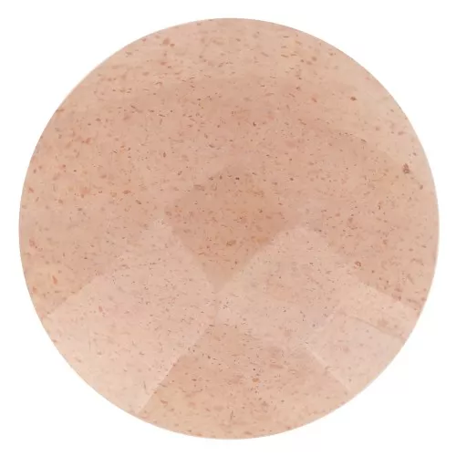 12mm Round faceted gemstone cabochon - Moonstone Mix Rose x1