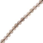 3mm Round gemstone beads - Smoky Quartz x25