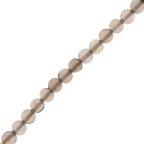 3mm Round gemstone beads - Smoky Quartz x25