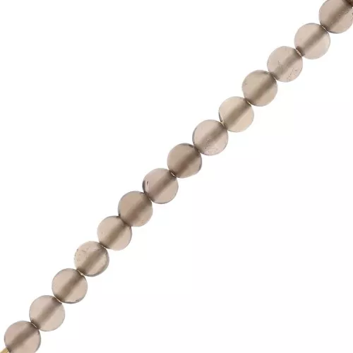 3mm Round gemstone beads - Smoky Quartz x25