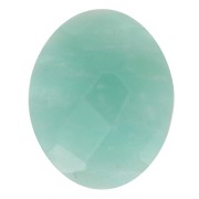 10x8mm Oval faceted gemstone cabochon - Amazonite x1|raw }}
