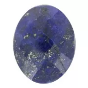 10x8mm Oval faceted gemstone cabochon - Lapis lazuli x1