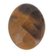 10x8mm Oval faceted gemstone cabochon - Tiger Eye x1