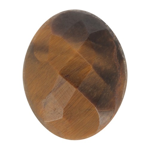 10x8mm Oval faceted gemstone cabochon - Tiger Eye x1