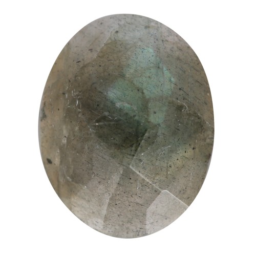 10x8mm Oval faceted gemstone cabochon - Labradorite x1