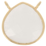 17x16mm 925 St. Silver faceted drop necklace Spacer - Gold Plated - Moonstone x1|raw }}