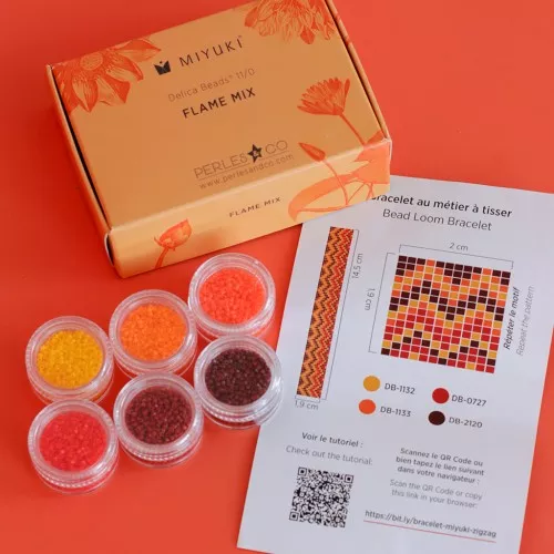 Miyuki Beads Kit By Perles & Co - Miyuki Delica 11/0 Flame Mix x1