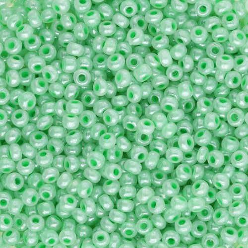 Preciosa Seed beads 11/0 2 mm - Pearly Water Green x20g