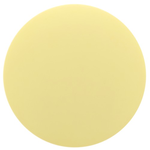 14mm Round matte effect resin cabochon - Pastel yellow x1