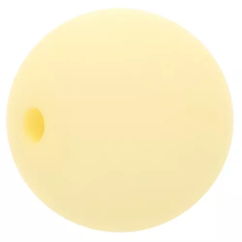 12mm Matte effect resin bead - Pastel Yellow x1