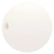 14mm Matte effect resin bead - Ivory x1