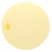14mm Matte effect resin bead - Pastel yellow x1
