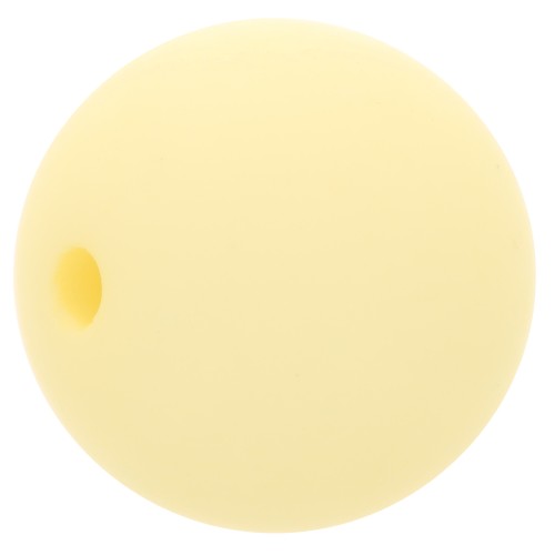 14mm Matte effect resin bead - Pastel yellow x1