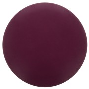 14mm Round matte effect resin cabochon - Eggplant x1