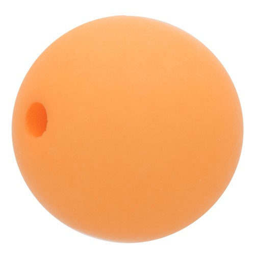 8mm Matte effect resin bead - Light Orange x1