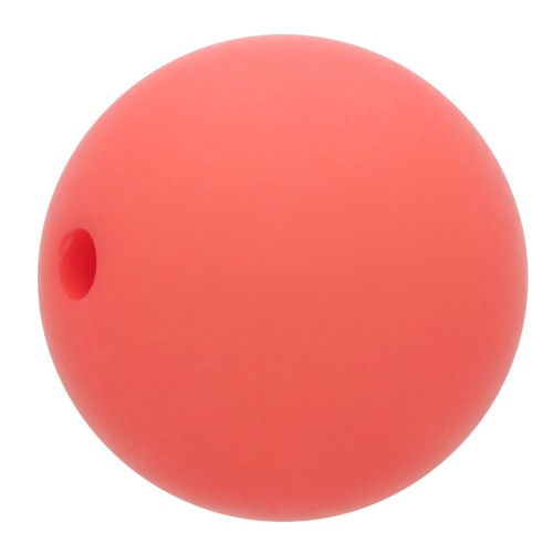 8mm Matte effect resin bead - Coral Red x1