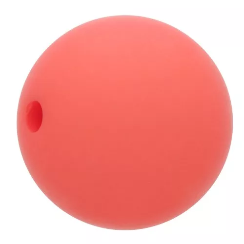 8mm Matte effect resin bead - Coral Red x1
