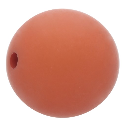 8mm Matte effect resin bead - Terracotta x1