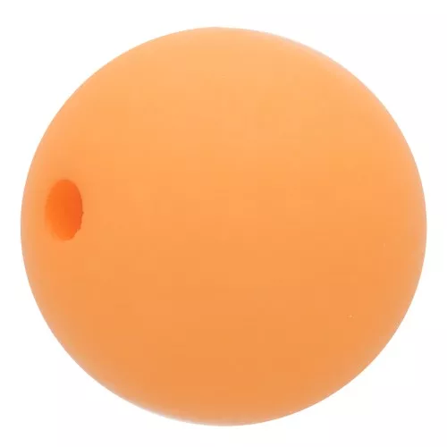 10mm Matte effect resin bead - Light Orange x1