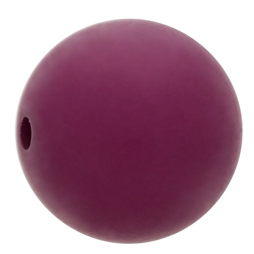 10mm Matte effect resin bead - Eggplant x1
