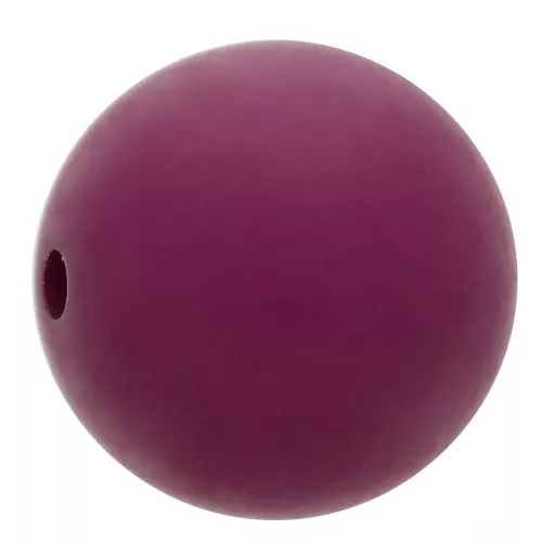 10mm Matte effect resin bead - Eggplant x1