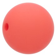 12mm Matte effect resin bead - Coral Red x1|raw }}