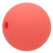 12mm Matte effect resin bead - Coral Red x1