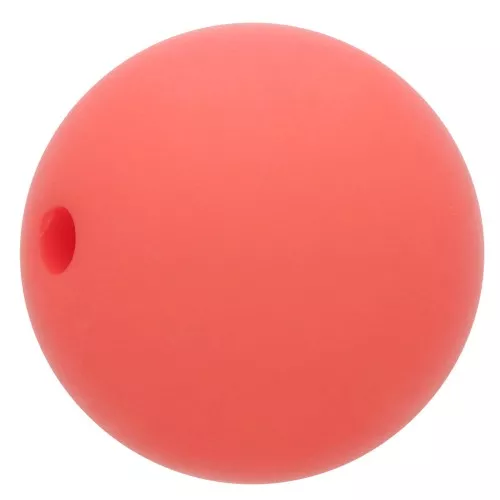 12mm Matte effect resin bead - Coral Red x1