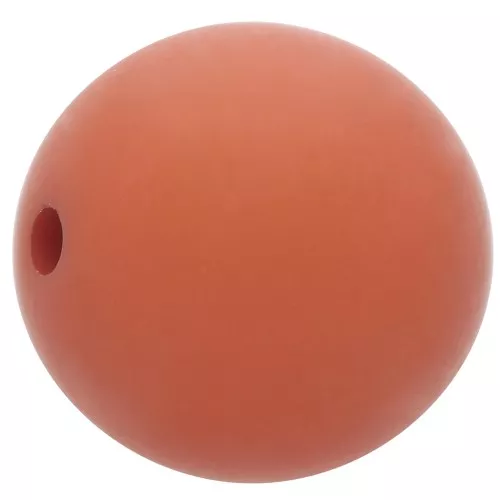 12mm Matte effect resin bead - Terracotta x1