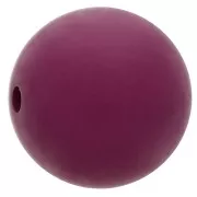 12mm Matte effect resin bead - Eggplant x1