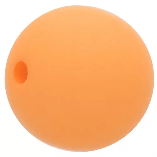 14mm Matte effect resin bead - Light Orange x1