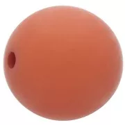 14mm Matte effect resin bead - Terracotta x1