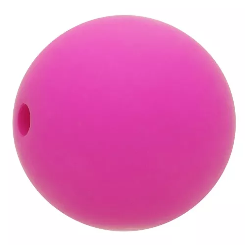 8mm Matte effect resin bead - Fuchsia x1