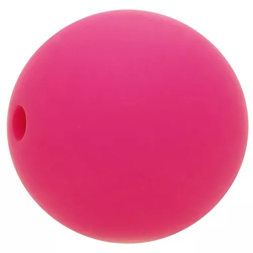 12mm Matte effect resin bead - Fuchsia x1