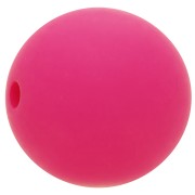 14mm Matte effect resin bead - Fuchsia x1|raw }}