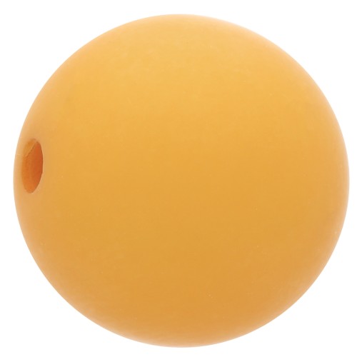 14mm Matte effect resin bead - Mustard x1