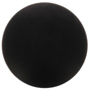 14mm Round matte effect resin cabochon - Black x1