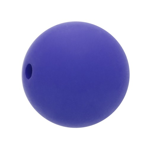 8mm Matte effect resin bead - Royal Blue x1