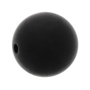 8mm Matte effect resin bead - Black x1