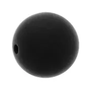 8mm Matte effect resin bead - Black x1