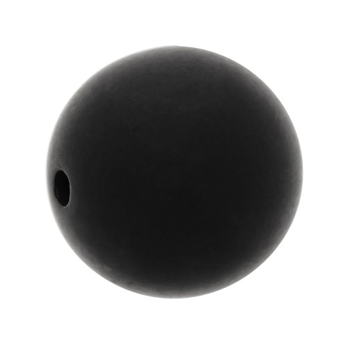 8mm Matte effect resin bead - Black x1