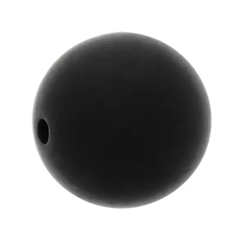 10mm Matte effect resin bead - Black x1