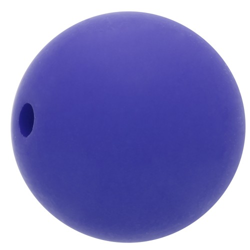 12mm Matte effect resin bead - Royal Blue x1